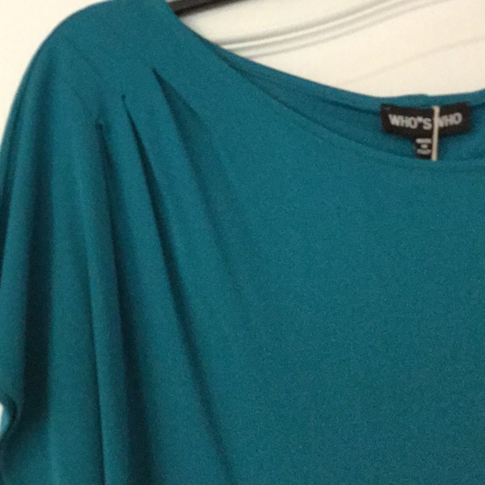 Dress made in Italy, teal color - Picture 3 of 8